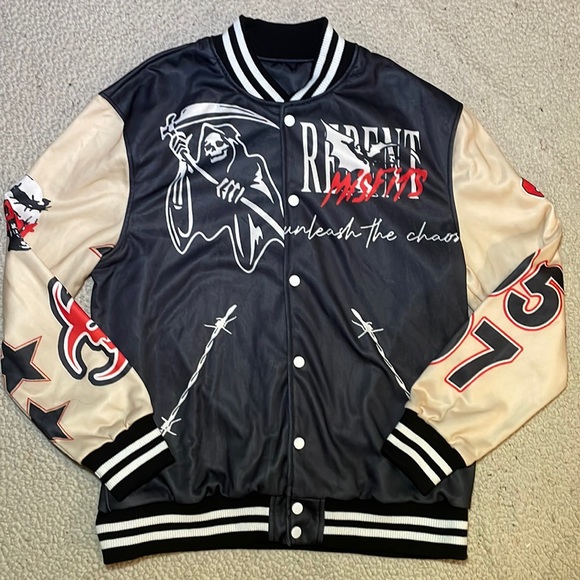 Repent Misfits Serabl Unleash The Chaos Moshpit Bomber Jacket - Picture 1 of 11